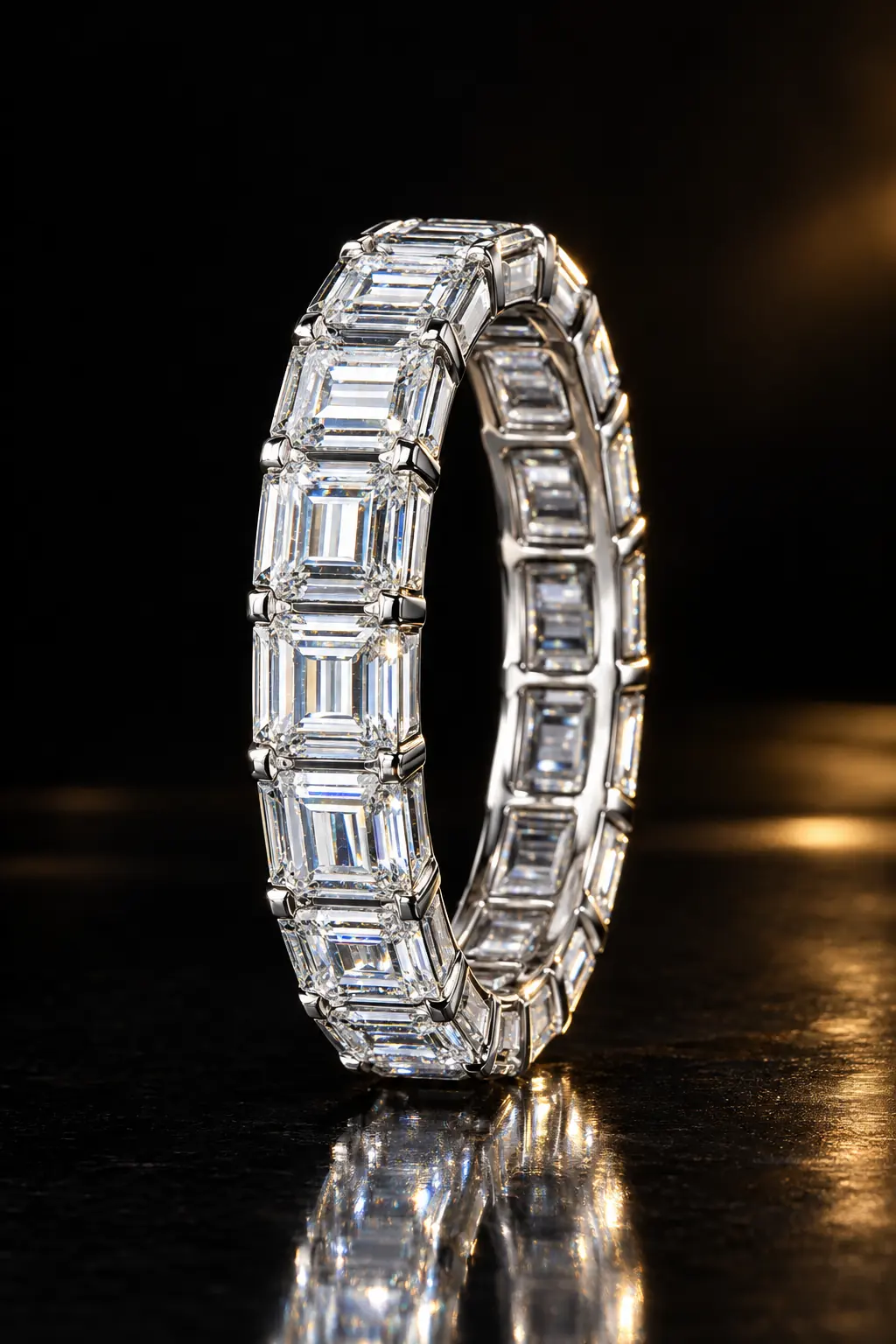 Baguette diamond eternity band