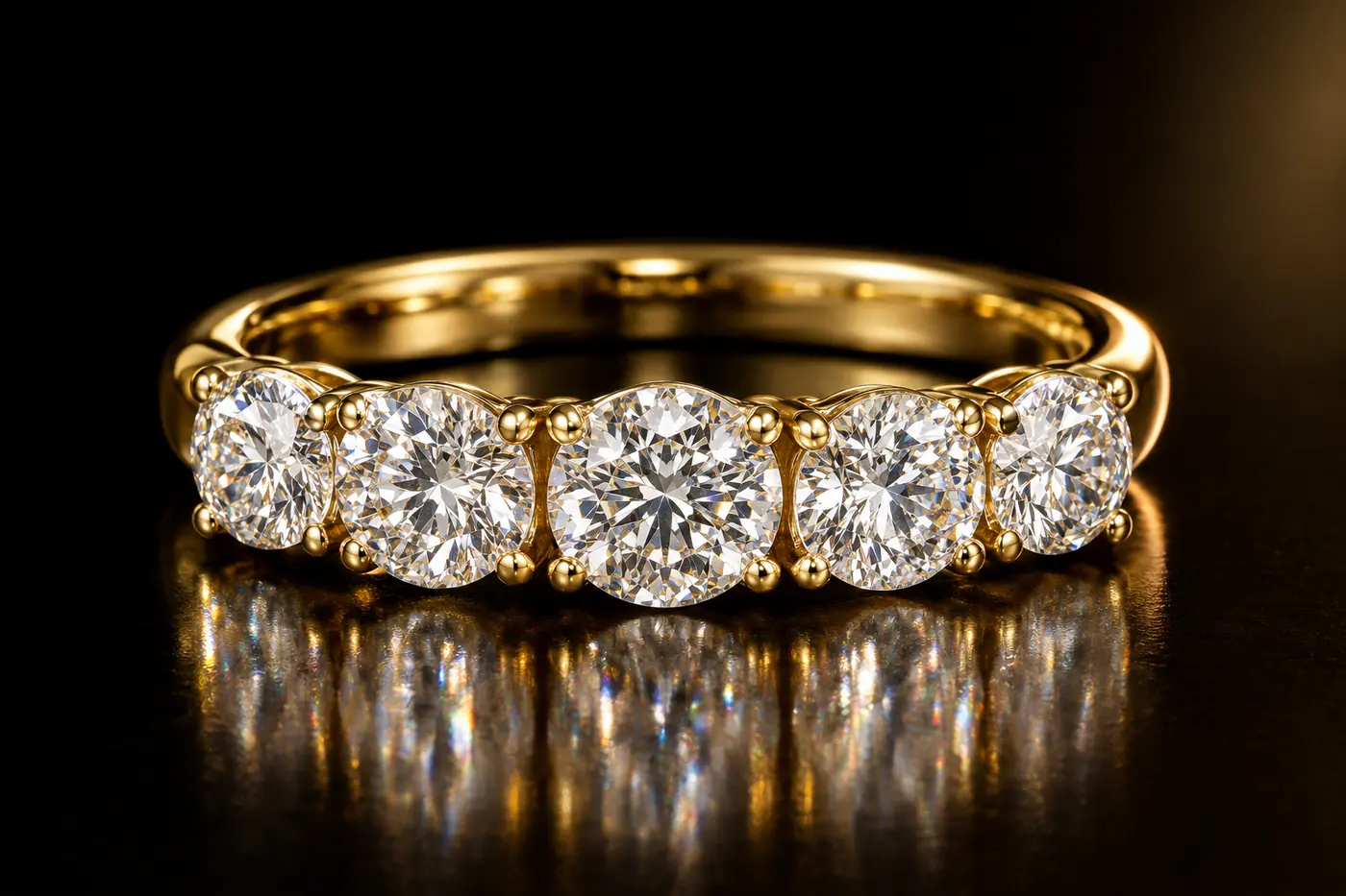 Five-stone anniversary band